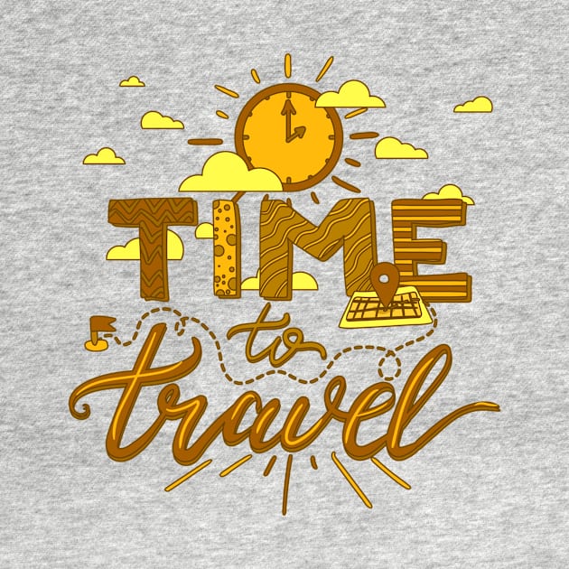 Time To Travel Art by Usea Studio